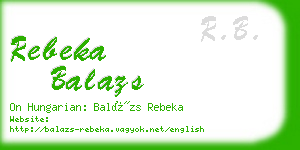 rebeka balazs business card